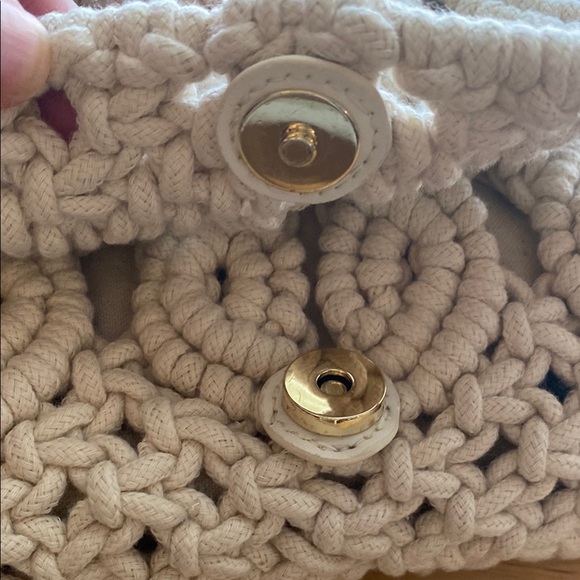 Zara Cream Macramé Shoulder Bag - Picture 3 of 7